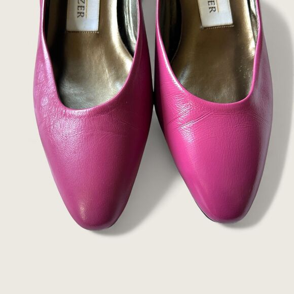 Naturalizer Hot Pink Leather Pumps 80s/90s Vintage Soft Shoes, Size 6.5 - Picture 7 of 10